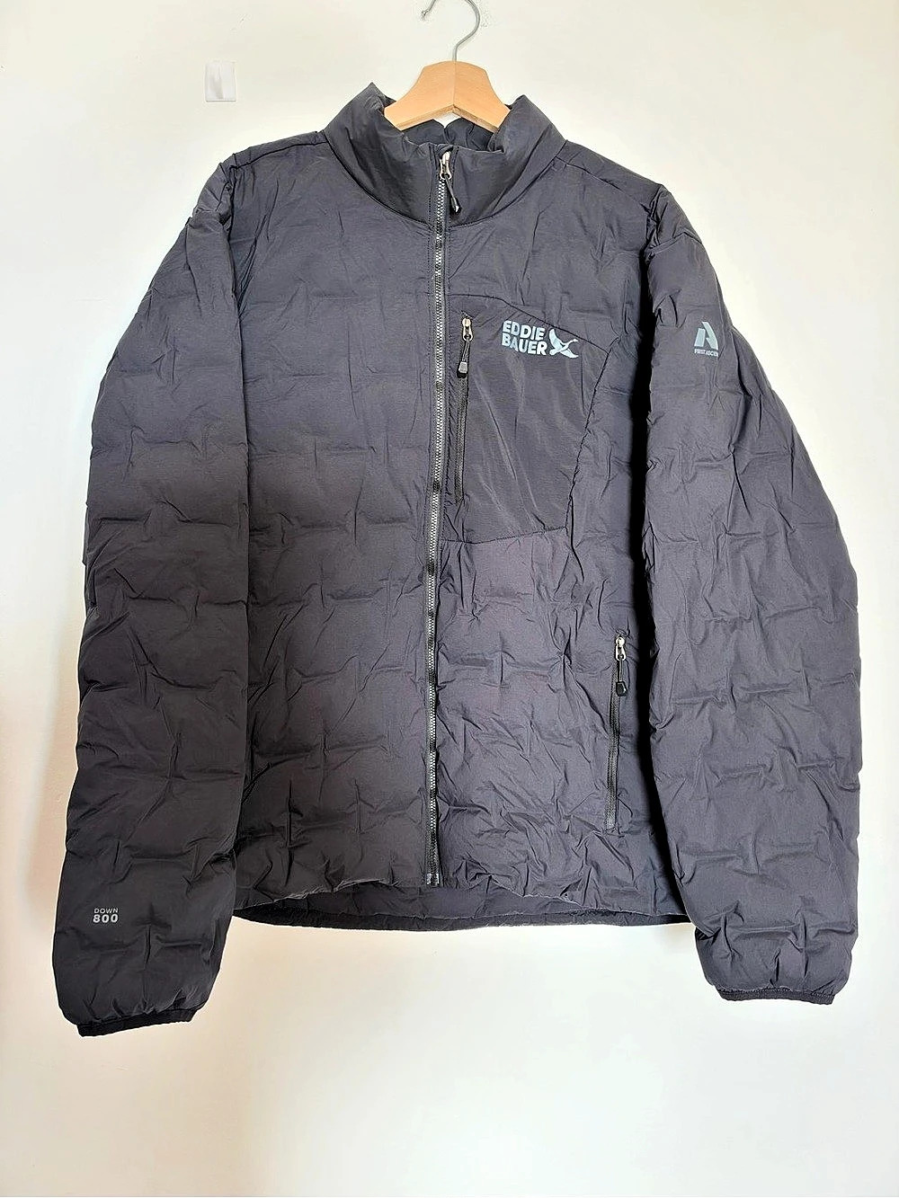 Eddie Bauer First Ascent MicroTherm StormDown 800 Jacket Large Black